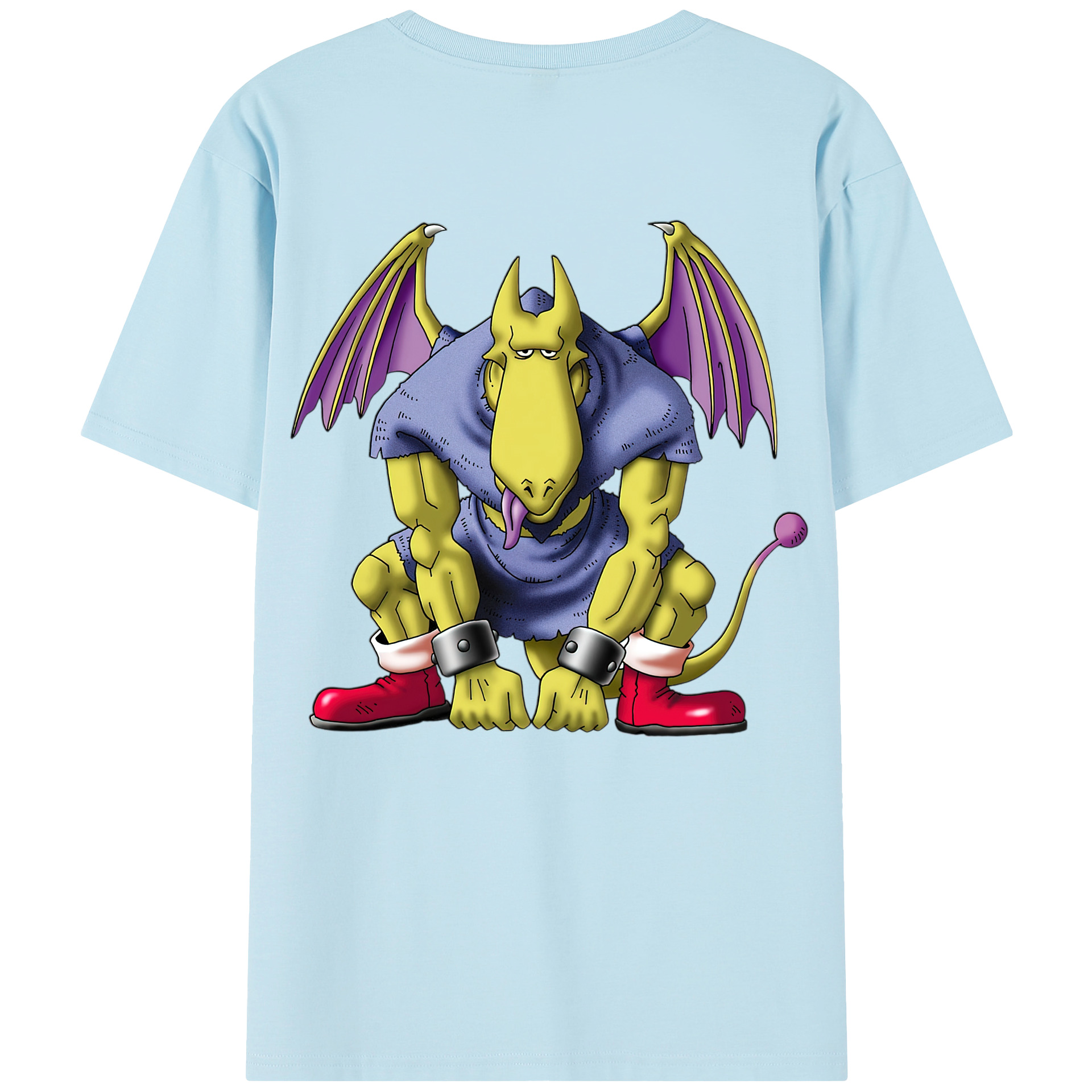 （画像用） ドラゴンクエスト Doragon Kuesuto Dragon Quest 綿100％半袖Tシャツ（背面プリント）
